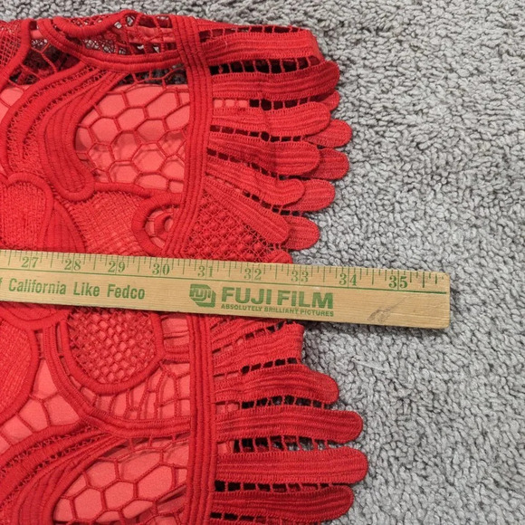 Lovers + Friends Caspian Shift Dress Red Lace Size S NWT - Picture 6 of 8